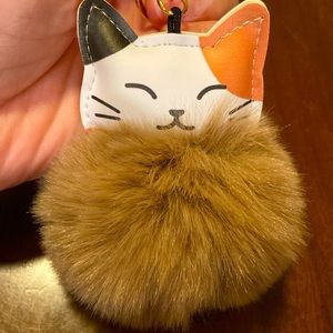 Cute animal Pom Pom keychain